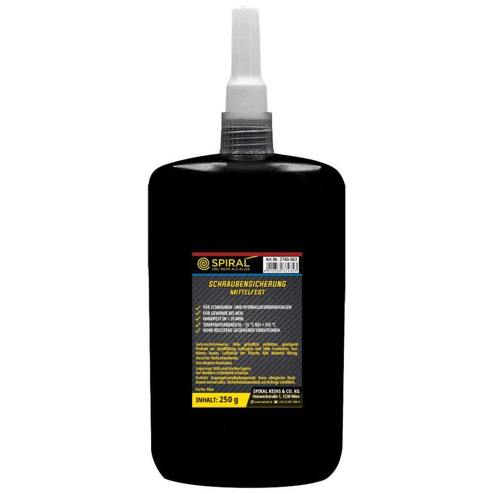 Schraubensicherung mittelfest blau 250g für Schrauben-u. Hydraulikverbindungen