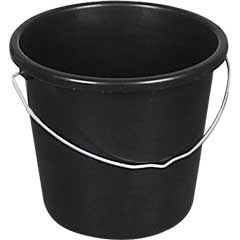 Baueimer 12 l mit Nasenbügel schwarz