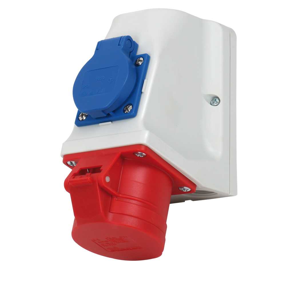 CEE-Wanddose 400/230V,16A,verdraht