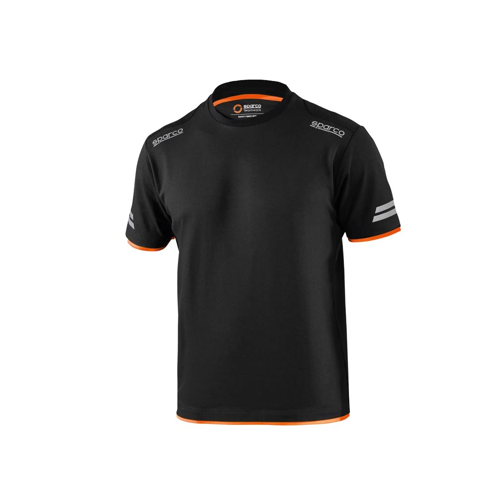 SPARCO T-Shirt Größe 2XL, schwarz/orange