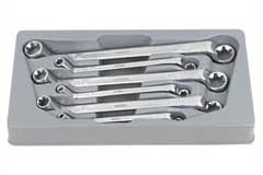 Torx-Ringschlüssel-Satz gekröpft E6-24 6-teilig,Chrom-Vanadium,verchromt