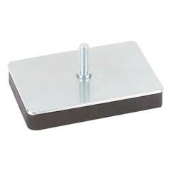 Magnetblock 77x54x12mm/M6 gummiummantelt Haftkraft 120N,bis 100 Gramm