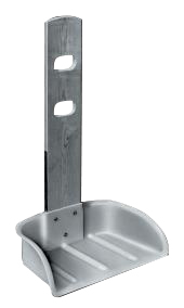 Kehrschaufel 500x300mm mit Stiel, Schaufelteil PE, weiß