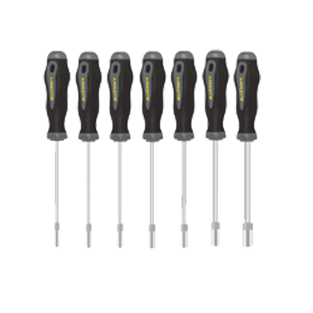 6-KT-Steckschlüssel-Satz 7-teilig Super-Chrom Vanadium,verchromt,poliert