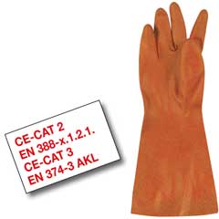 Schutzhandschuh 87-955 Latex, Gr.7,5-8 EN 388 X.1.2.1. CE Cat.III, EN 374