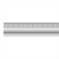 Alu-Maß-Stab DIN866B 2000mm Profil 50x5mm/mm-Teilung,eloxiert