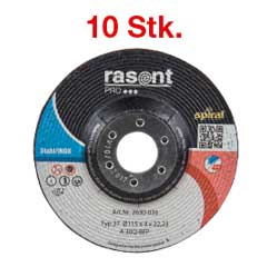 10 Stk.Schruppscheibe RASANT PRO 115x6mm A30Q-BFP Stahl/Inox,ROBUST,Typ 27