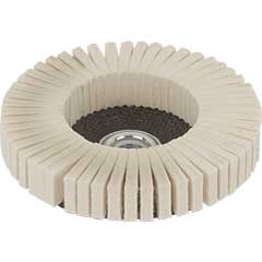 Filz-Lamellenscheibe 125/weich D3,H25 Bohrung 22mm zum Glänzen