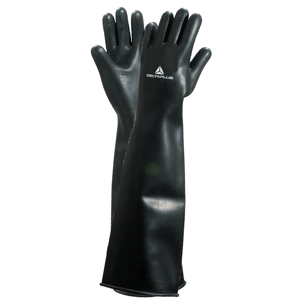 Allzweckhandschuh Latex L=60 cm, schwarz EN 388 4.1.2.1.X. Cat.III EN 374, EN 407