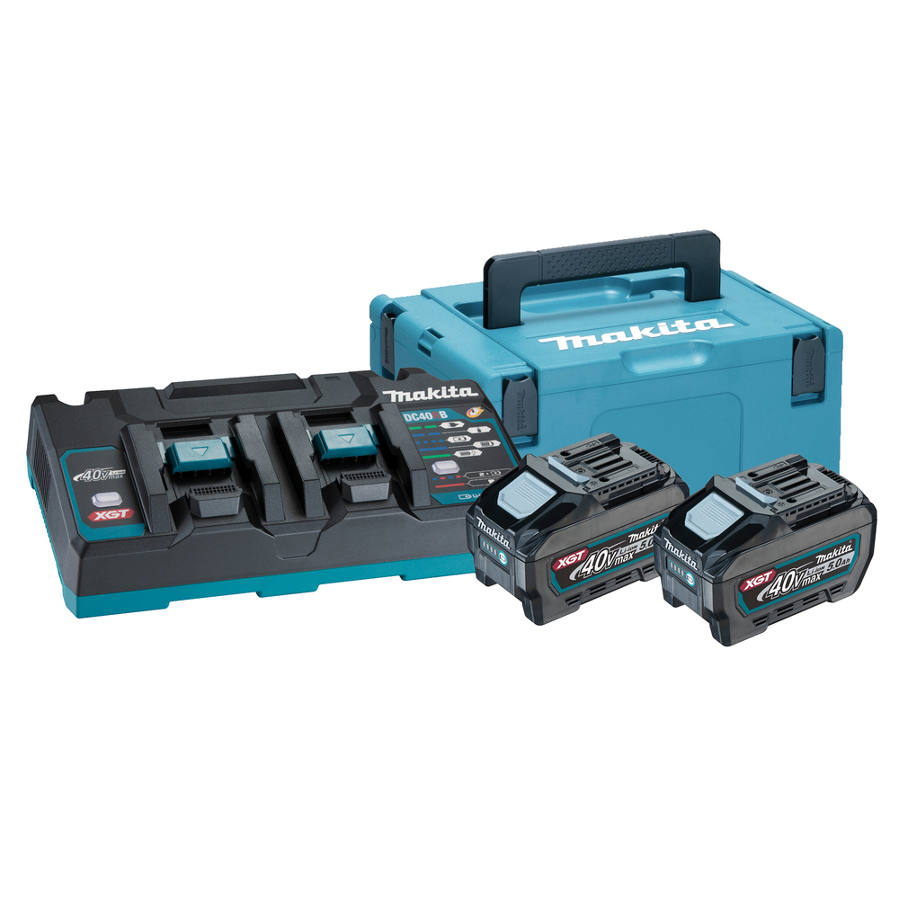 Akku-Power-Kit MAKITA XGT 40V 191U13-9 Schnellladeg. DC40RB,2x5AhAkku,Makpac