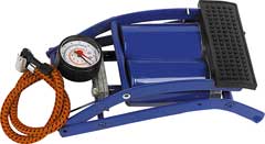 Doppelkolben-Fusspumpe TÜV,7 Bar Manometer,2 Zusatzventile