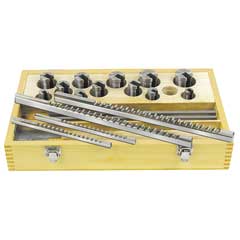 Räumnadelsatz 4-8mm,ECO,Keilnutenbreite aus HSS,in Kassette