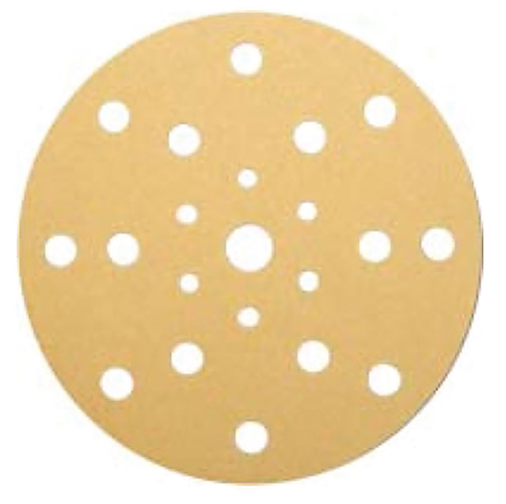 Haftklettscheibe 150mm K500 21-f.gelocht für Metall,Lack,Spachtelmasse