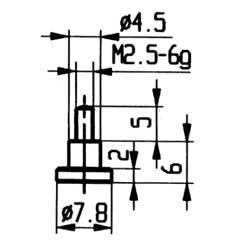 Messeinsatz Modell 13 für alle Messuhren mit Innengewinde M2