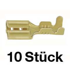 10 Flachsteckhülsen 0,5-1,0/2,8mm unisoliert,10 Stück