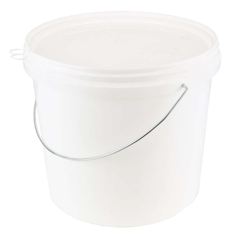 Eimer rund weiss 11 l Inhalt mit Metallbügel