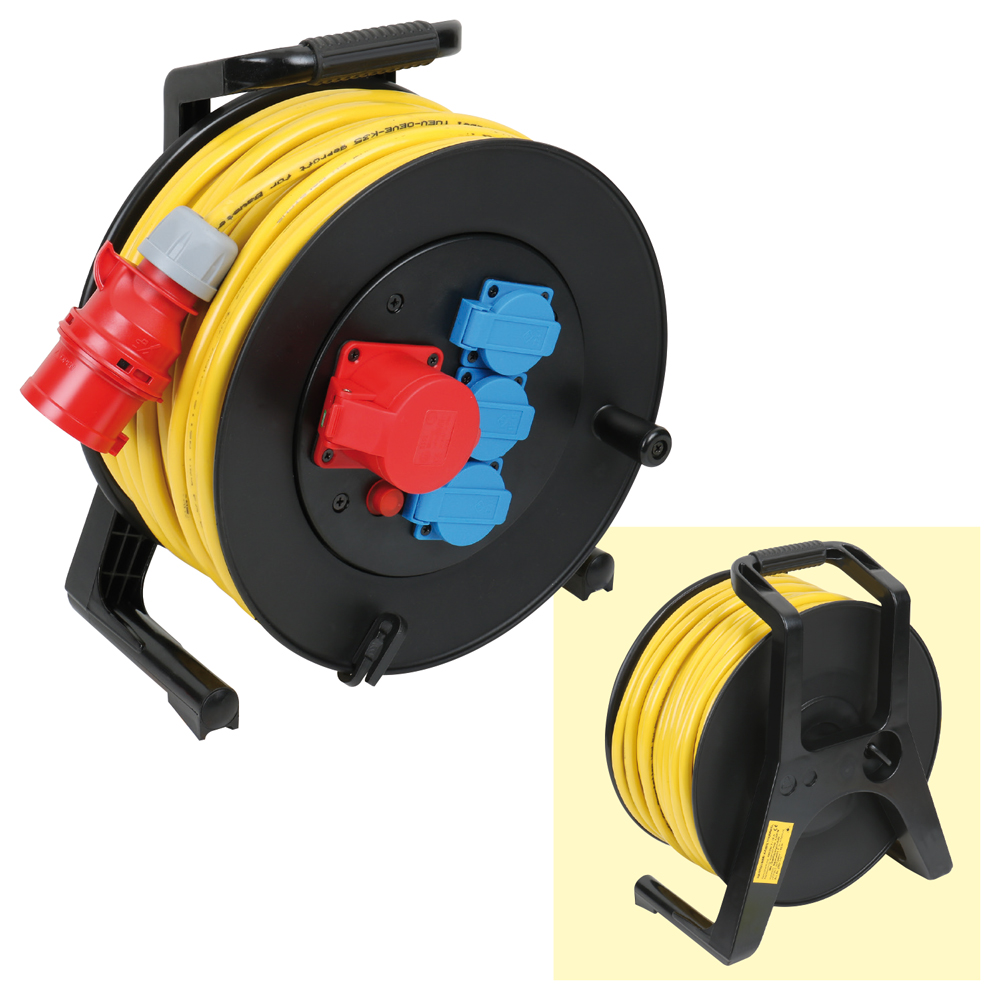 Leitungsroller 400/230V/16A,40m 5x1,5mm² Baurobust K35,1x400/3x230V,IP44