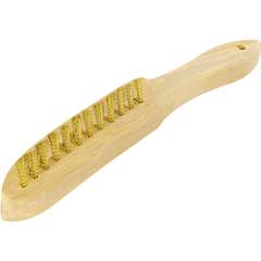 Drahtbürste MESSING Bürstenteil 1reihig Draht gewellt, Länge 290mm, Besatz 140mm