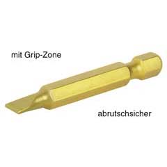 TINGRIP-BitSchraubklinge 50mm/3x0,5 1/4" Antirutsch-Gripkrallzone,TIN-beschichtet