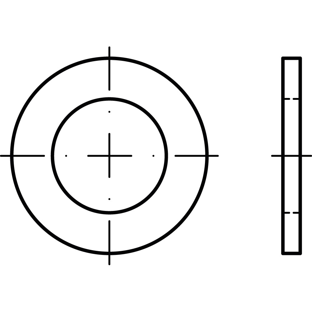 Scheiben DIN 433 A2 M 12 ROSTBESTÄNDIG VE=100