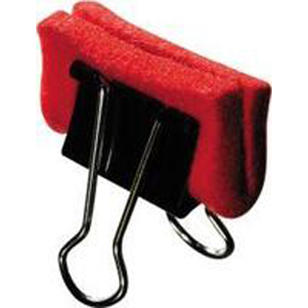 Drahtreiniger Stahl/rot,1 x Klammer und 4 x Filz rot
