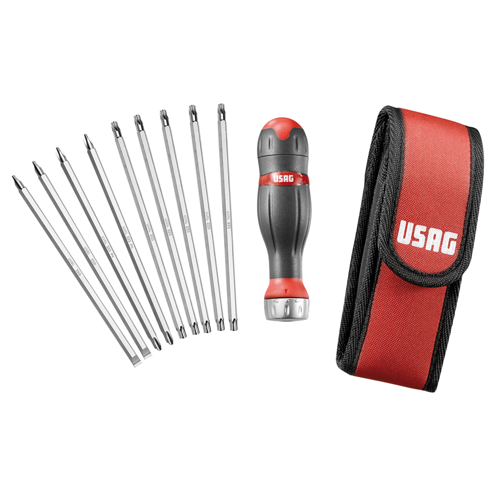 Combidrive-Satz U333 S 10-teilig Schlitz+PH+Si-Torx-Einsätze