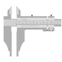 Werkstattmessschieber 250x80mm Nonius 1/20mm m.Spitzen,Feineinstellung