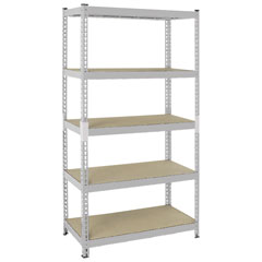 Steckregal 1000x500x2000mm,300kg,5 Böden Holzboden,verzinkt