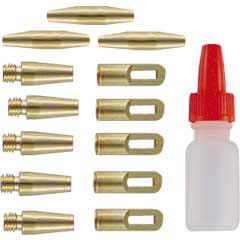 Katiblitz-Service-Set 14-teilig Zugköpfe,Huelsen,Kleber und Zubehör
