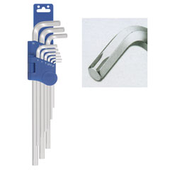 Stiftschlüssel-Satz 9-teilig,1,5-10mm KRALL-6-kant,f.abgerundete 6-kt,xtralang