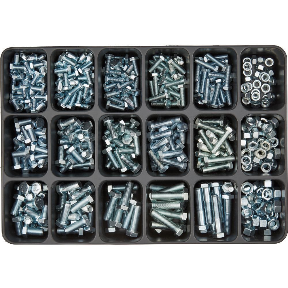 SPIRAL Sortimentkoffer 465-teilig Skt.-Schraube u. Skt.-Mutter UNF 8.8 vz.