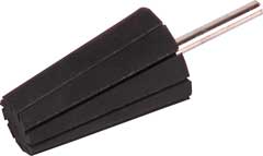 Rotorschleifbandkörper 22/36X60 konische Form,Gummi geschlitzt,6mm Schaft