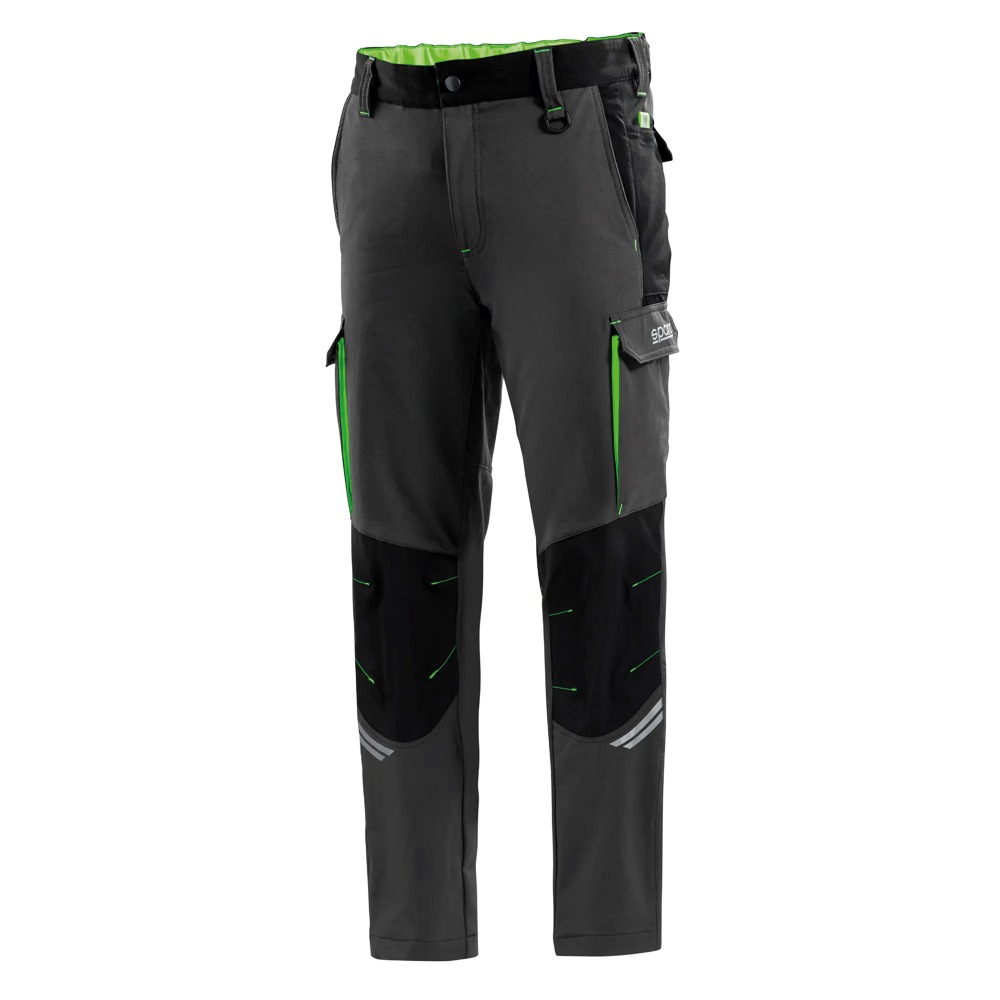 SPARCO Stretch-Bundhose Größe XL grau/neongrün
