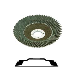 Soft-Fächerscheibe K 40 125x22mm zum flexiblen Schleifen von Ecken