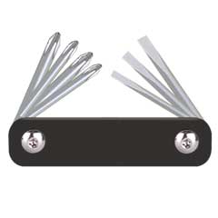 Schraubenzieher-Taschen-Clip 7-teilig Schlitz + PH + PZ,Chrom-Vanadium-Stahl