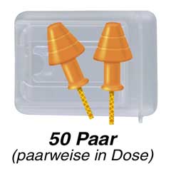 Honeywell Lamellengehörschutzstöpsel SmartFit mit Band, 50 Paar, SNR 30 dB