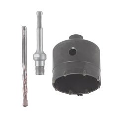 Bohrkrone 68mm,SDS-Plus-Aufnahme komplett mit Aufnahme und Zentrierbohrer