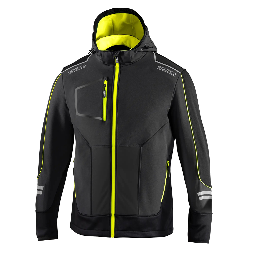 SPARCO Softshelljacke Größe M grau/neongelb
