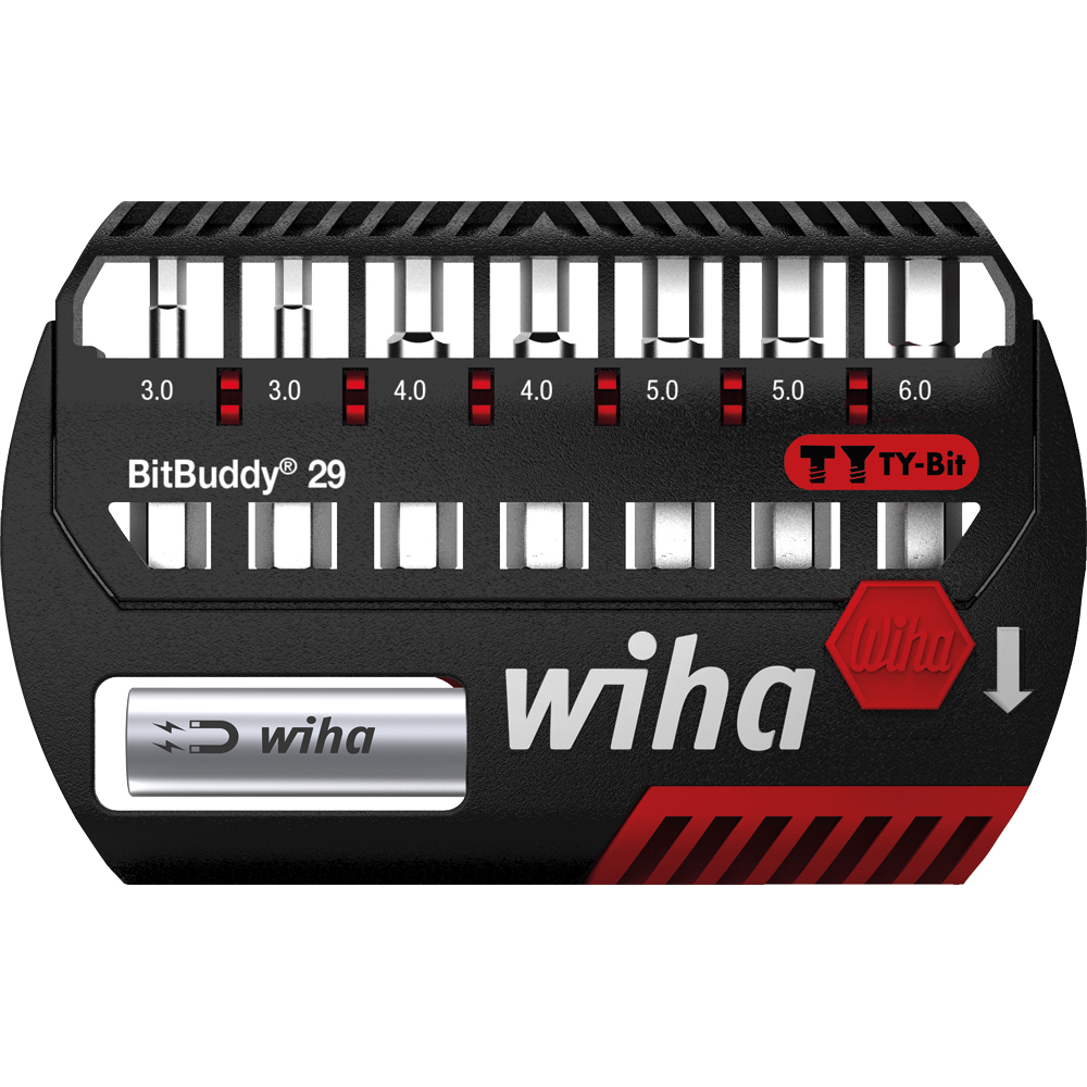 Bit-Box WIHA,8-teilig,rot,29mm,6-kant