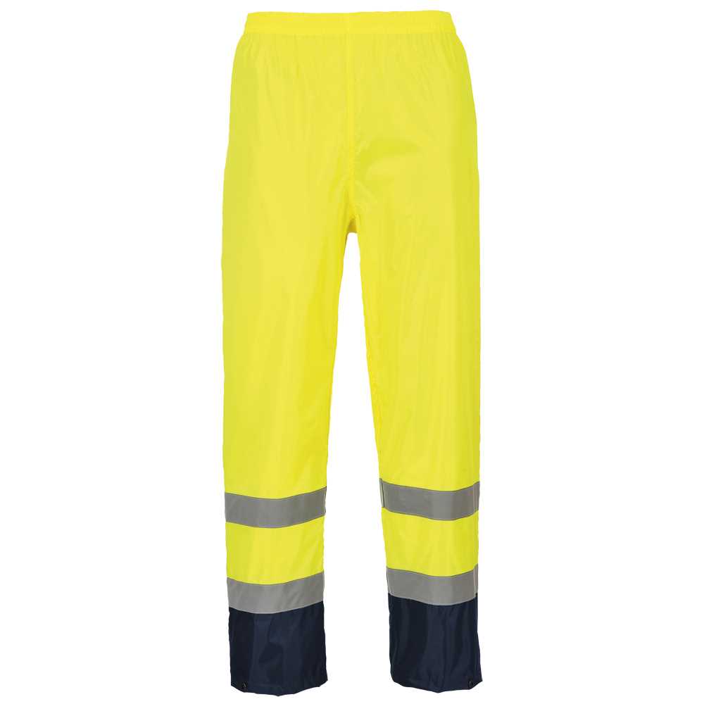 Regenhose Warnschutz 2-färbig Gr. L gelb/marine EN 20471 Kl.1, EN 343 3.1
