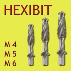 Kombi-Maschinengewindebohrer-Set 3-tlg. M4-M6, in Kassette