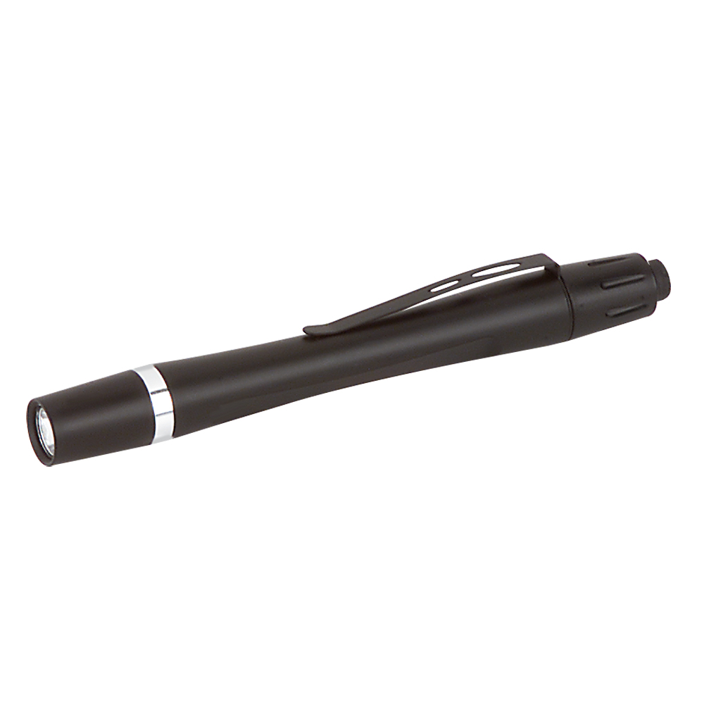 Stablampe 1W PenTronicLED Clip mit 2xAAA Batt.,15x140mm,black Finish