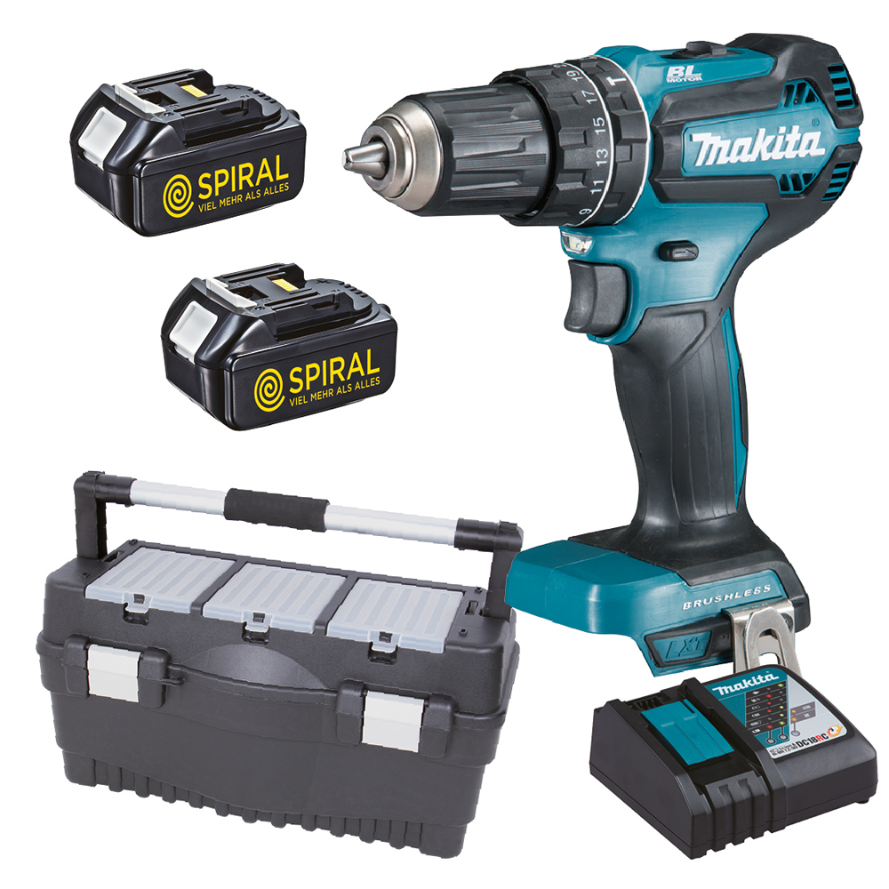 Akku-Schlagbohrschrauber + 2x 18V/7,0Ah + Werkzeugkoffer + Ladegerät