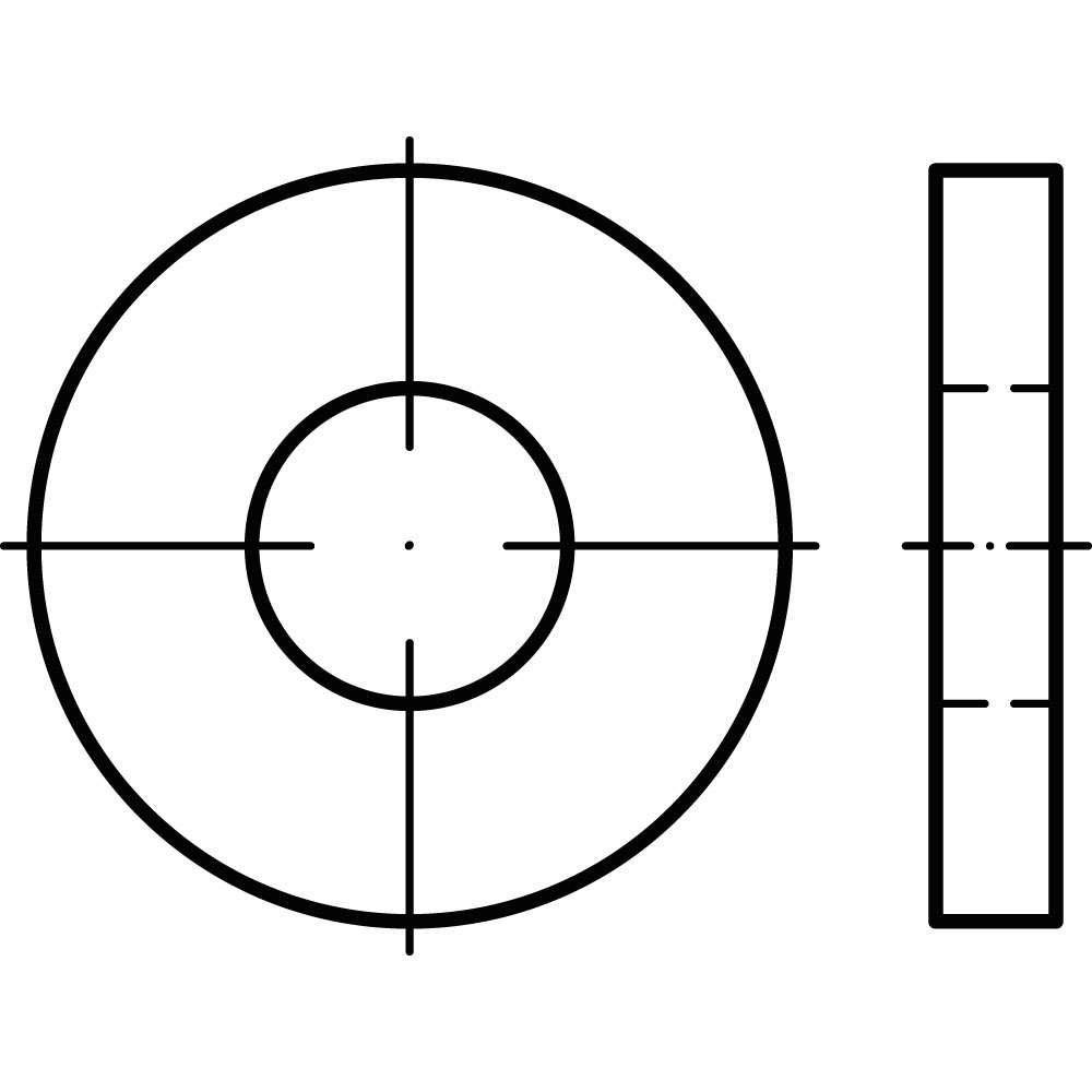 Scheiben DIN 7349 ST 100HV A2K M 24 GALV. VERZINKT VE=25