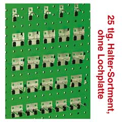 Haltersortiment 25-teilig,PERFO,mit vielen Haken
