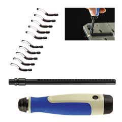 GRATNIX-Satz 2,6mm: 2x5Klingen Softgriff,T-Halter