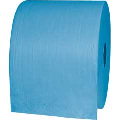 Recyclingpapier-Rolle 2-lagig blau 500 Abrisse/22x36cm,180m lang,INDUSTRIE