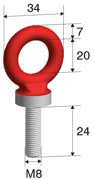 Ringschraube hochfest M8 Tragfähigkeit 400kg