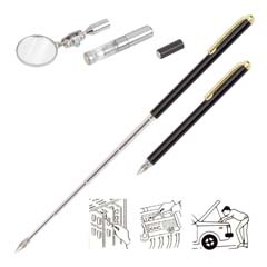 Teleskop-Schreib-Leuchtmagnet 7+11mm Ø Spiegel-Set 130-630mm,3 Batterien