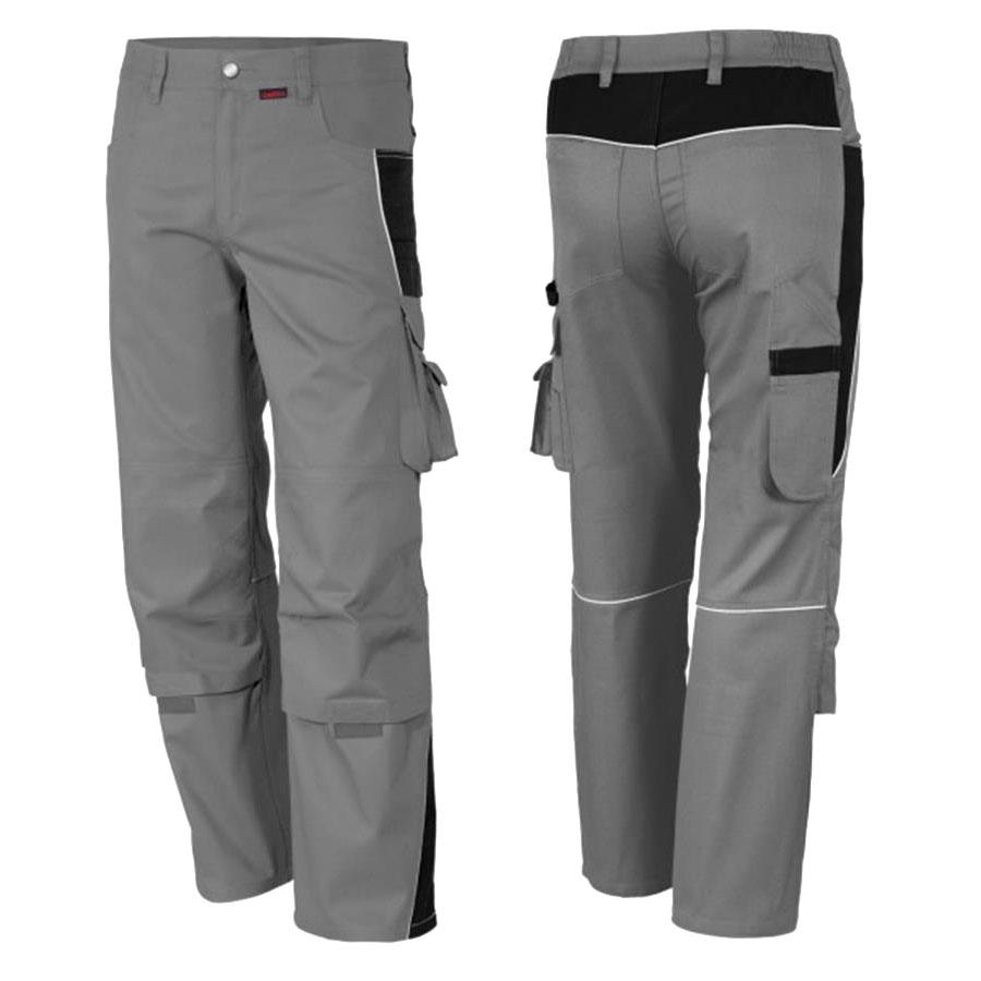 Bundhose PRO,grau/schwarz,Gr.48,m.Sieb- druck-Logo "Elektrotechnik MaZim"